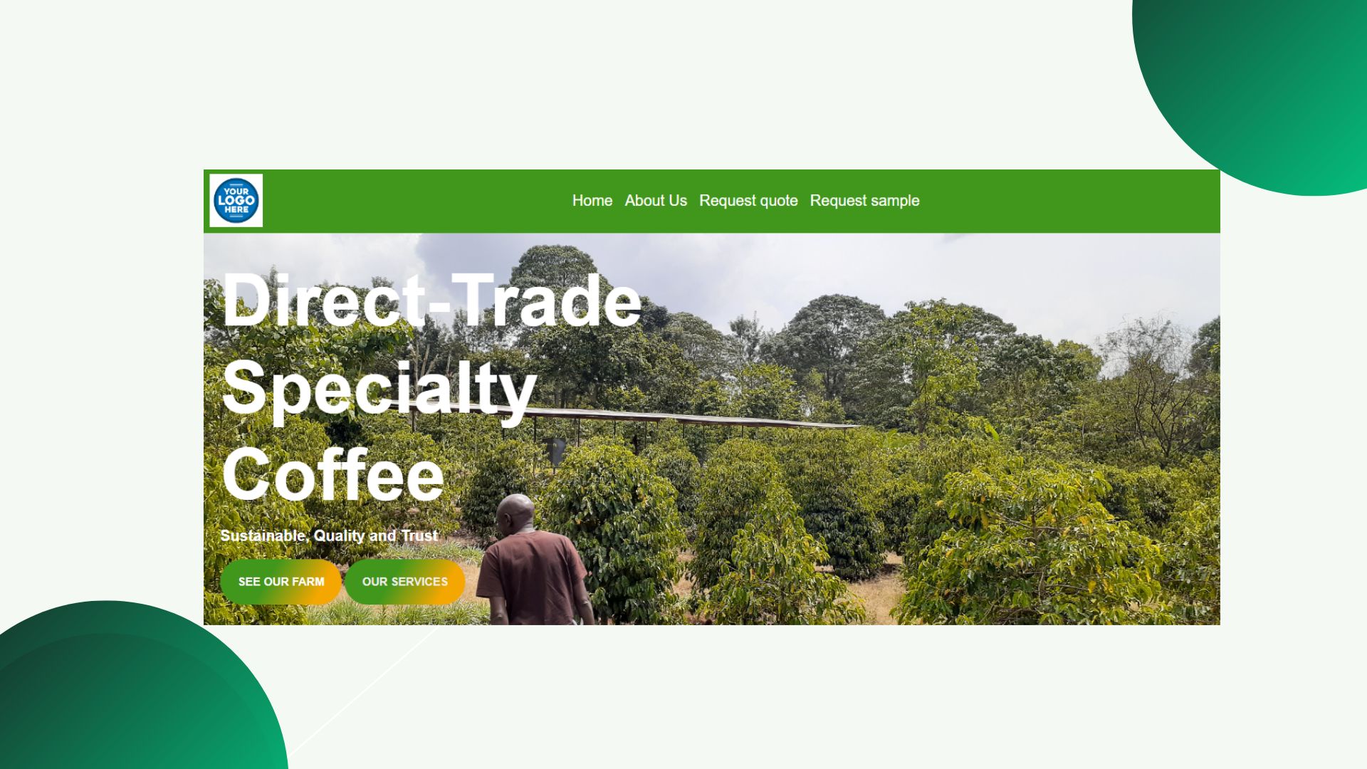 Coffee farmers and producers b2b ecommerce
